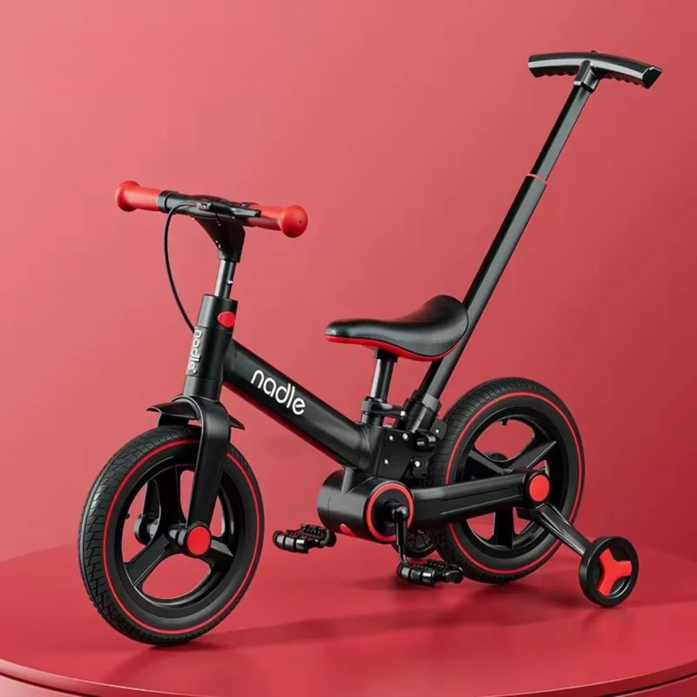 2-in-1 kids balance and pedal bike. Lightweight, foldable, and safe with dual brakes—perfect for ages 1–6 to learn balance and ride with confidence.