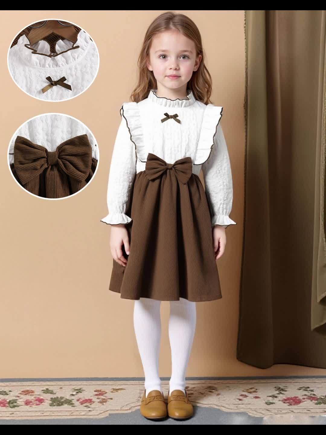 Discover elegance and comfort with our Charming Vintage Dress for girls, perfect for autumn and winter adventures. Explore with Toosly.