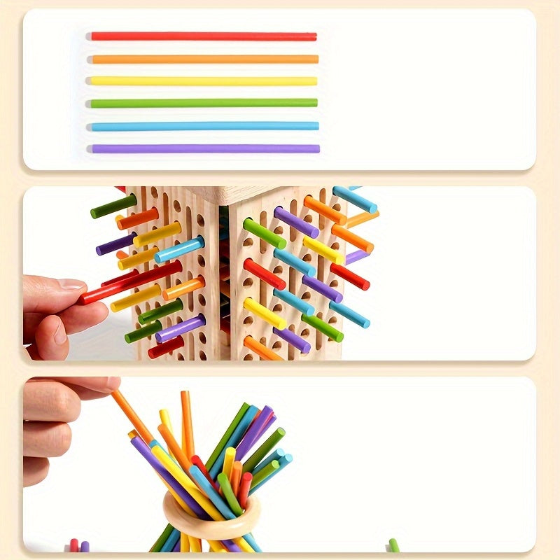 Jogo de Tabuleiro Interativo de Madeira para Pais e Filhos! Jogo 3 em 1 Slapjack com rolo de dados para melhorar foco e equilíbrio, oferecendo múltiplos modos de jogo. Essencial para momentos de qualidade em família, estimulando cognição e habilidades de pensamento. Presentes para encher meias de Natal