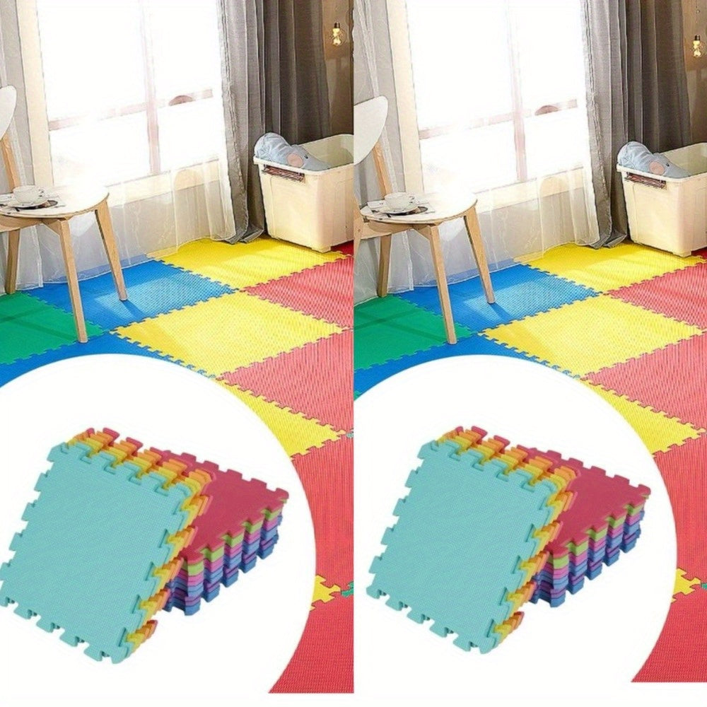 36/40peças Tapete de Jogo de Espuma Tapete de Espuma de Chão Puzzle de Exercício Interligável Tapete de Exercício Multicolorido Puzzle Interligado 30x30cm, Puzzle de Espuma de Chão, Tapete de Exercício de Pé Macio Puzzle de Jogo de Espuma Interligado, Blocos de Ioga Interligados de Espuma para Ideia de Treino, Roupas de Chão, Decoração de Chão, Multiaoembre, Puzzle de Yoga