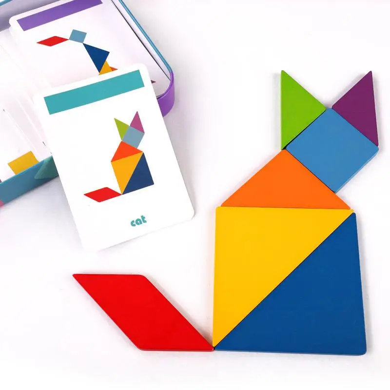 Wooden Magnetic Tangram Puzzle Book (3+ Years)