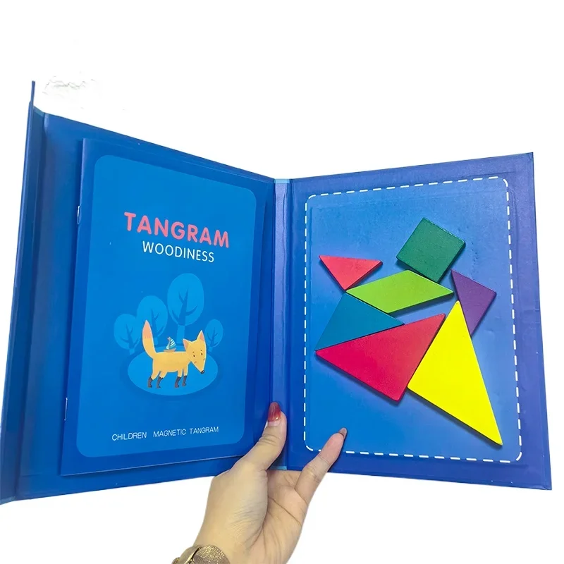 Wooden Magnetic Tangram Puzzle Book (3+ Years)