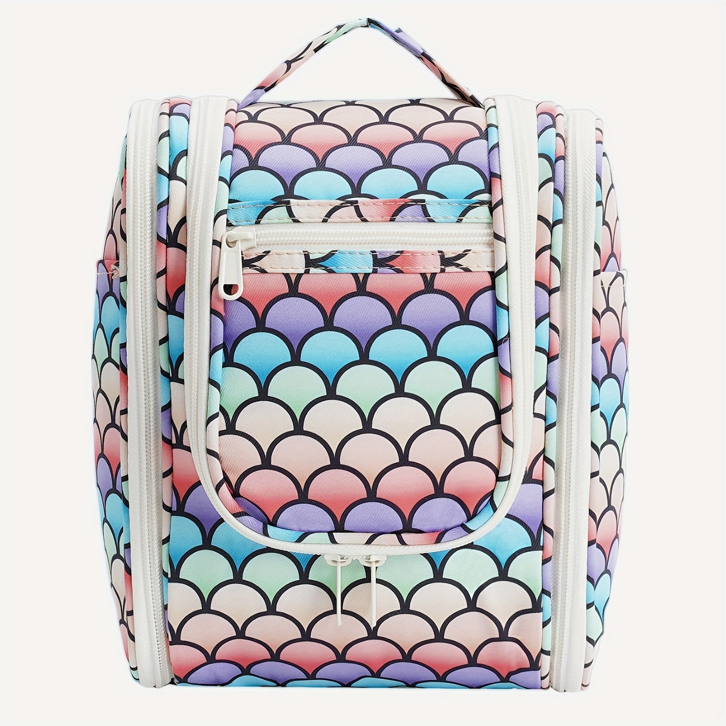 Bolsa de higiene pessoal para viagem suspensa para mulheres - Organizador de cosméticos pequeno com gancho, vários bolsos, separação úmido/seco, fecho de correr suave, tecido durável, leve e elegante, essencial para a noite, melhor presente para adolescentes e viajantes frequentes, bolsa de higiene pessoal para viagem, design elegante, construção sólida, essenciais para férias, design compacto, tecido de alta qualidade, viajantes frequentes