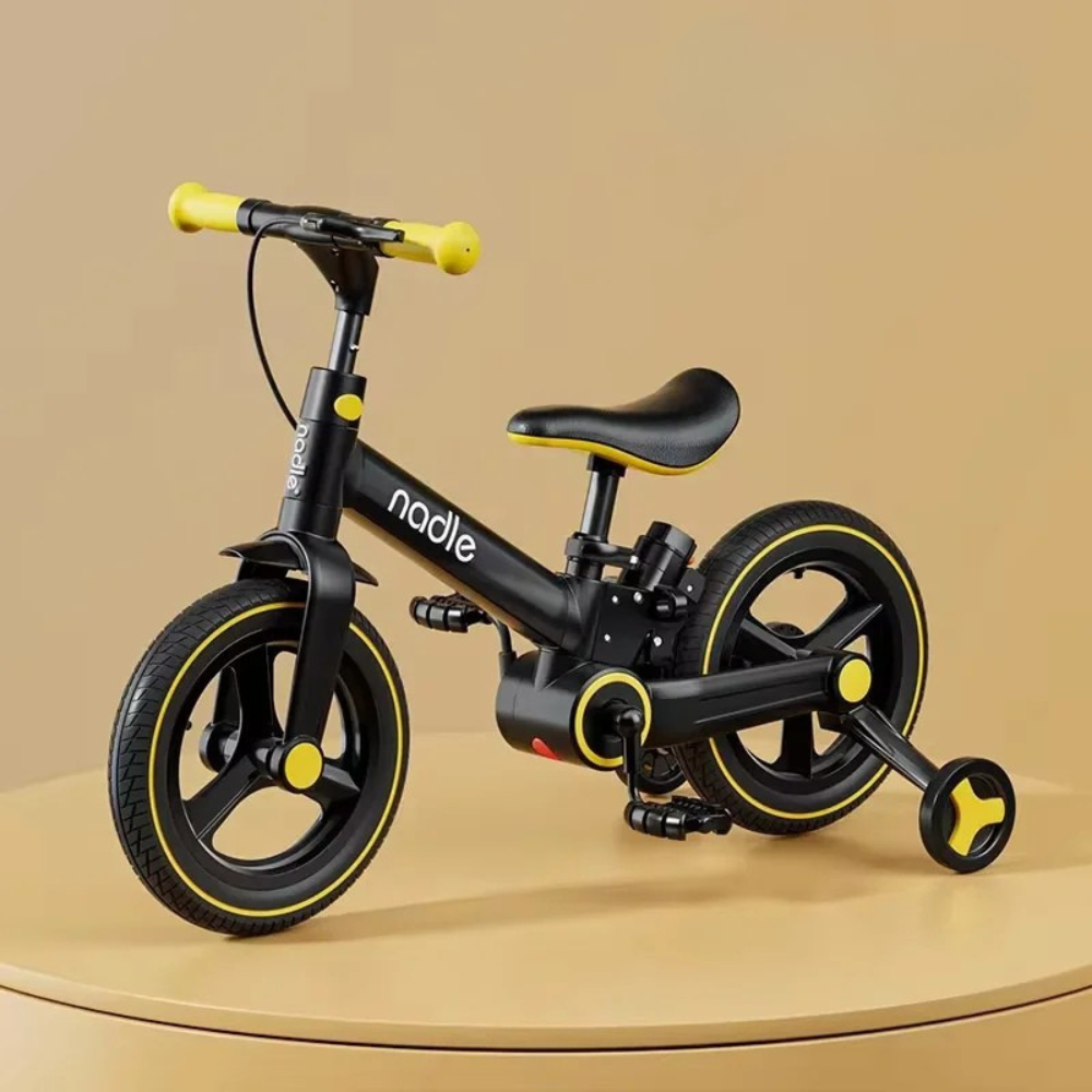 2-in-1 kids balance and pedal bike. Lightweight, foldable, and safe with dual brakes—perfect for ages 1–6 to learn balance and ride with confidence.