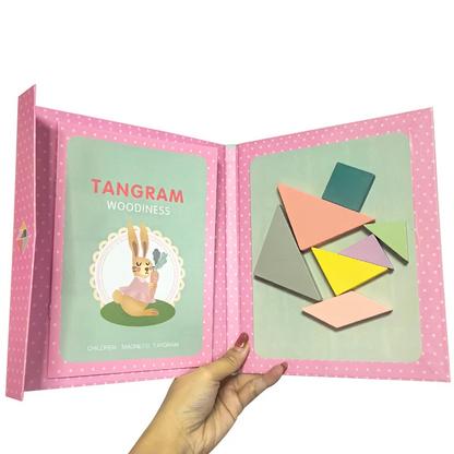 Wooden Magnetic Tangram Puzzle Book (3+ Years)