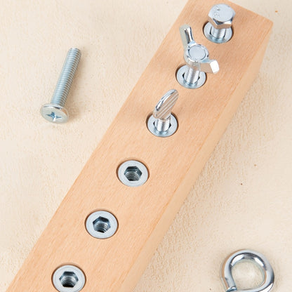 Ferramenta de Combinação de Parafusos e Porcas para Crianças com 8 Formas, Brinquedo de Treinamento de Coordenação Olho-Mão, Presente de Aniversário, Enchimento de Meia de Natal