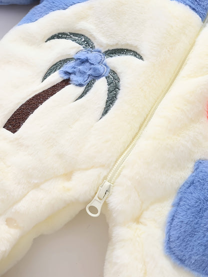 Macacão de Inverno com Forro - Macacão de Escalada com Capuz Macio e Cobertura Total, Traje de Desenho Animado Fofo, Roupa Durável para Clima Frio (Neutro, Equipamento e Sessão de Fotos)