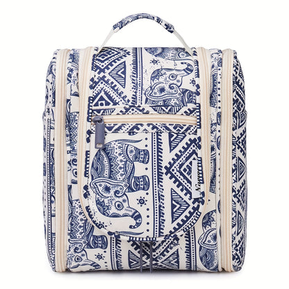 Bolsa de higiene pessoal para viagem suspensa para mulheres - Organizador de cosméticos pequeno com gancho, vários bolsos, separação úmido/seco, fecho de correr suave, tecido durável, leve e elegante, essencial para a noite, melhor presente para adolescentes e viajantes frequentes, bolsa de higiene pessoal para viagem, design elegante, construção sólida, essenciais para férias, design compacto, tecido de alta qualidade, viajantes frequentes