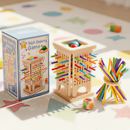 Wooden Pick-Up Sticks Balance Game for Kids (3+ Years)