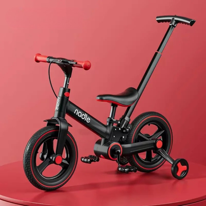 2-in-1 kids balance and pedal bike. Lightweight, foldable, and safe with dual brakes—perfect for ages 1–6 to learn balance and ride with confidence.