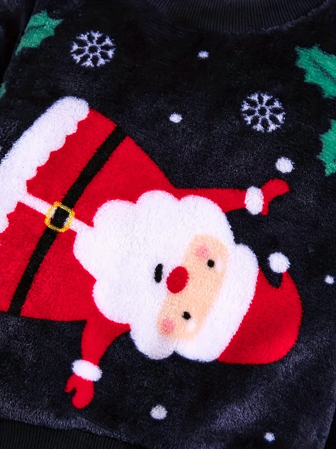 Conjunto de Flanela de Moda Natalina para Meninos Outono e Inverno, Novo e Quente de Duas Peças, Perfeito para o Dia de Ação de Graças