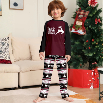 Cute Christmas deer family pajamas. Soft pullover set for parents and kids, perfect for holiday photos, cozy nights, and festive family traditions.
