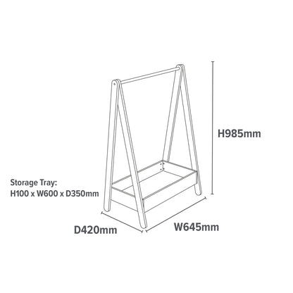 Trilho para Pendurar Roupas Infantis, Trilho para Vestir, Guarda-Roupas Infantil