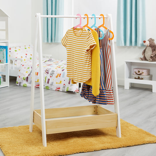 Trilho para Pendurar Roupas Infantis, Trilho para Vestir, Guarda-Roupas Infantil