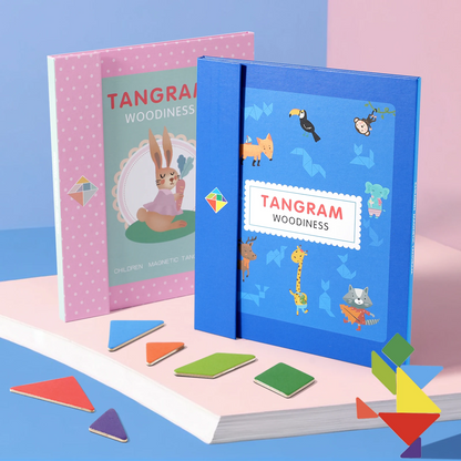 Wooden Magnetic Tangram Puzzle Book (3+ Years)