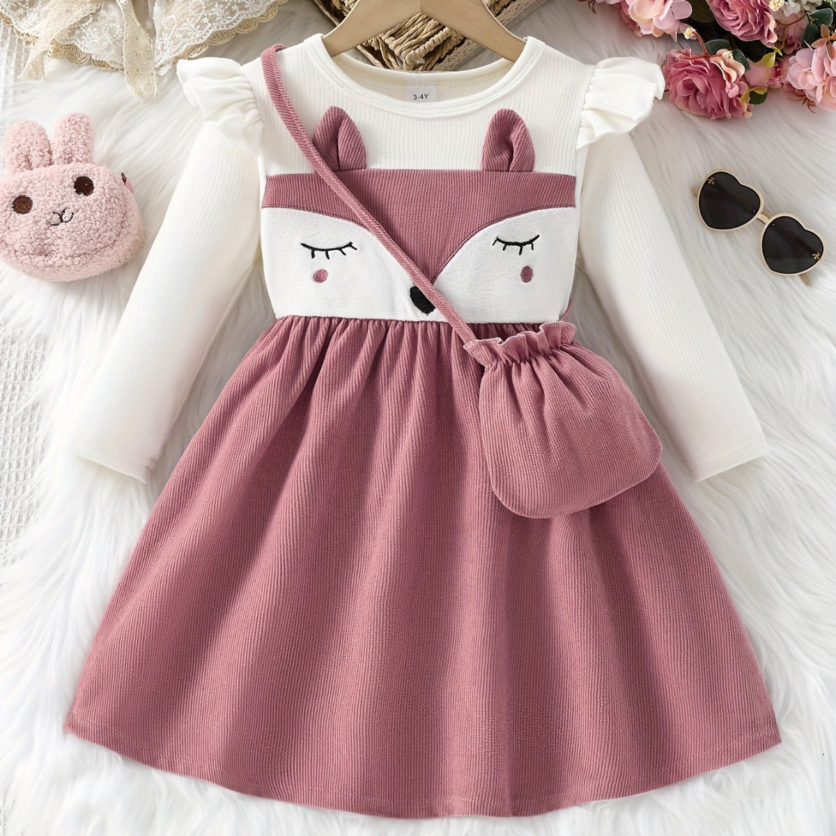 Discover the Charming Long Sleeve Bunny Dress for Girls. Perfect for joyful outings, combining comfort and style. Shop at Toosly.
