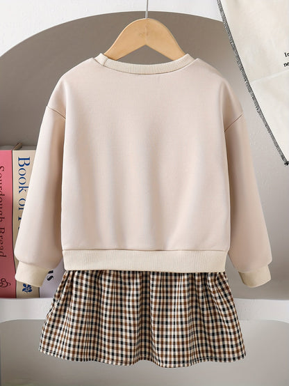 Discover the Charming Plaid Dress with Bow for Girls. Perfect for autumn and winter, offering comfort and style. Explore more at Toosly.