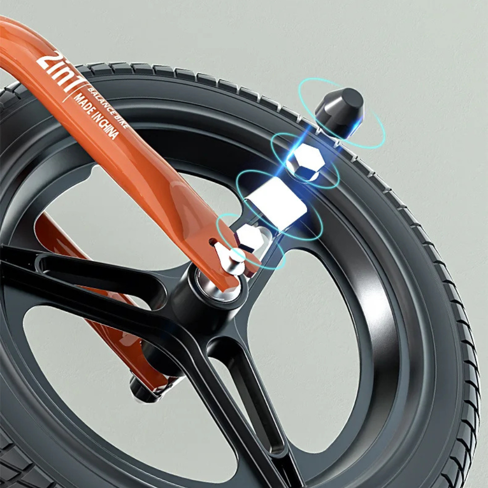 2-in-1 kids balance and pedal bike. Lightweight aluminum frame, safe brakes, and 12” wheels—perfect for ages 1–6 learning to ride with confidence.