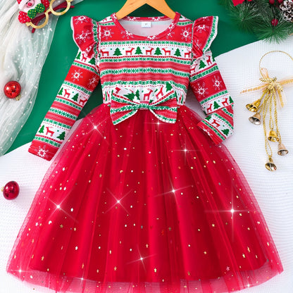 Discover the perfect Christmas dress for girls with our festive long sleeve design. Comfortable, stylish, and easy to care for, ideal for holiday celebrations.
