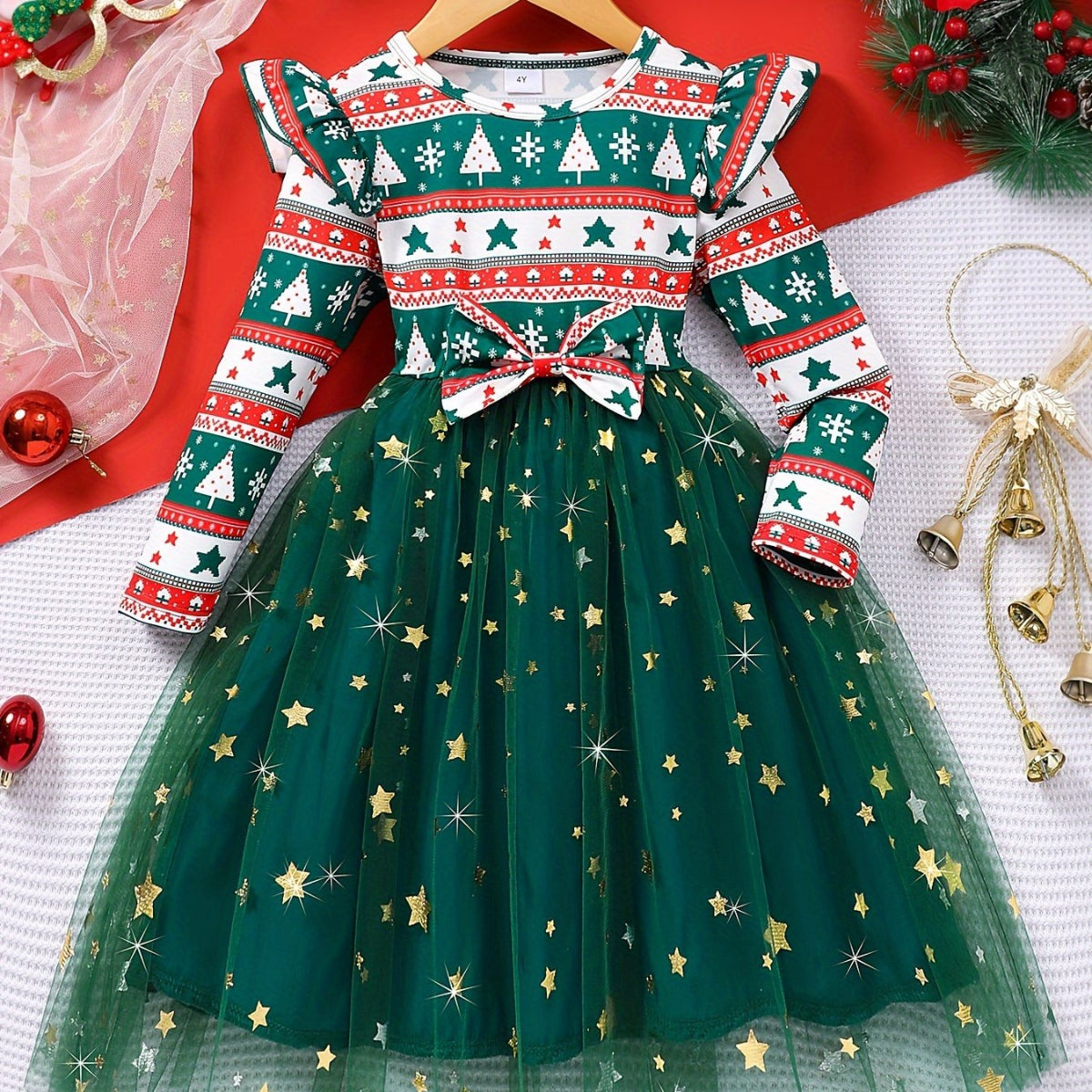 Discover the perfect Christmas dress for girls with our festive long sleeve design. Comfortable, stylish, and easy to care for, ideal for holiday celebrations.
