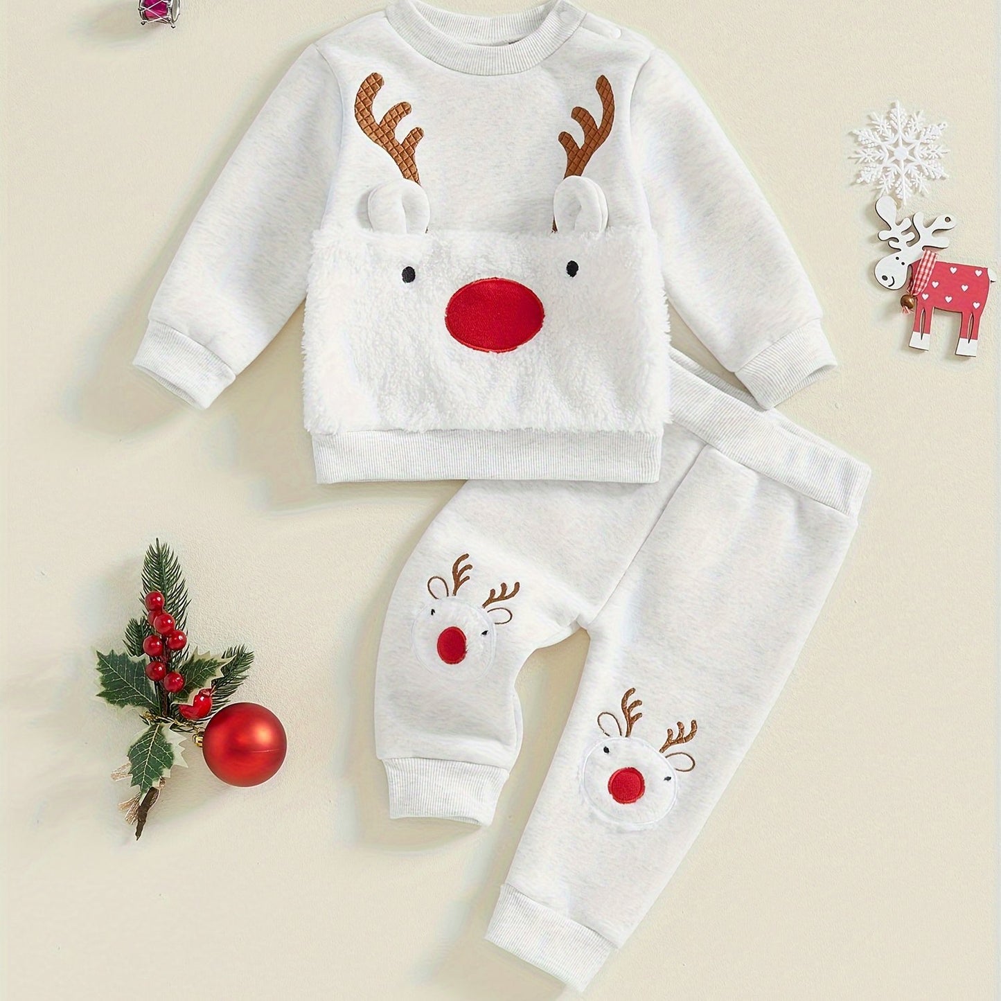 Cozy Reindeer Holiday Set for Babies
