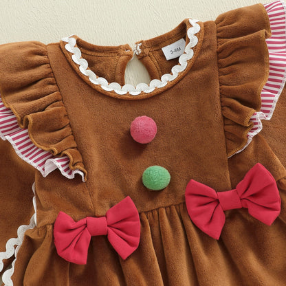 Discover the Charming Holiday Romper for Baby Girls. Soft, cozy, and perfect for festive moments. Ideal for 0-18 months.