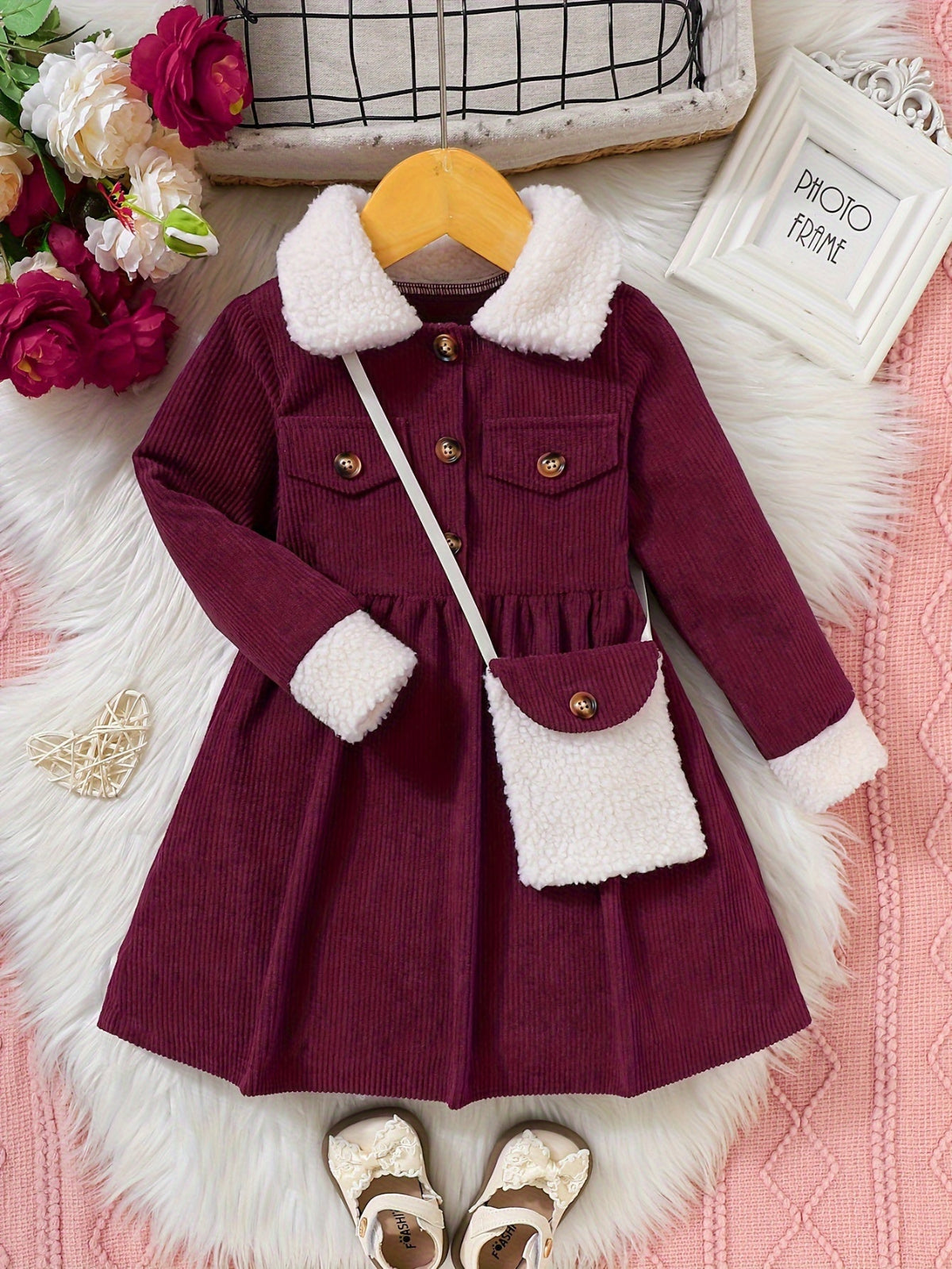Discover comfort and style with our velvet dress set for girls. Perfect for outdoor adventures. Shop now at Toosly.
