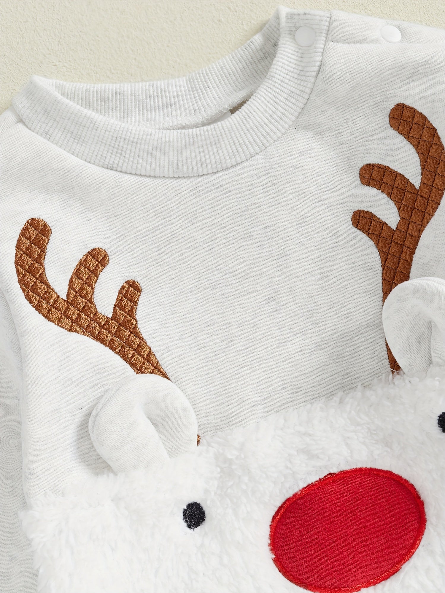 Conjunto de Natal de Rena para Bebê Menino e Menina 2 Peças - Roupa de Inverno Forrada com Fleece com Calça e Camisa Combinando, Roupa Infantil Aconchegante e Quente, Lavável à Máquina, Traje Fofo para Feriados, Perfeito para Atividades ao Ar Livre