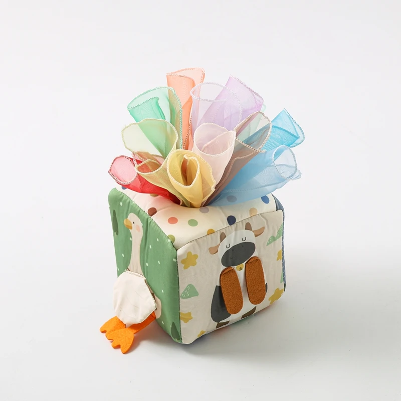 Sensory Tissue Box Toy for Babies (0–12 Months)