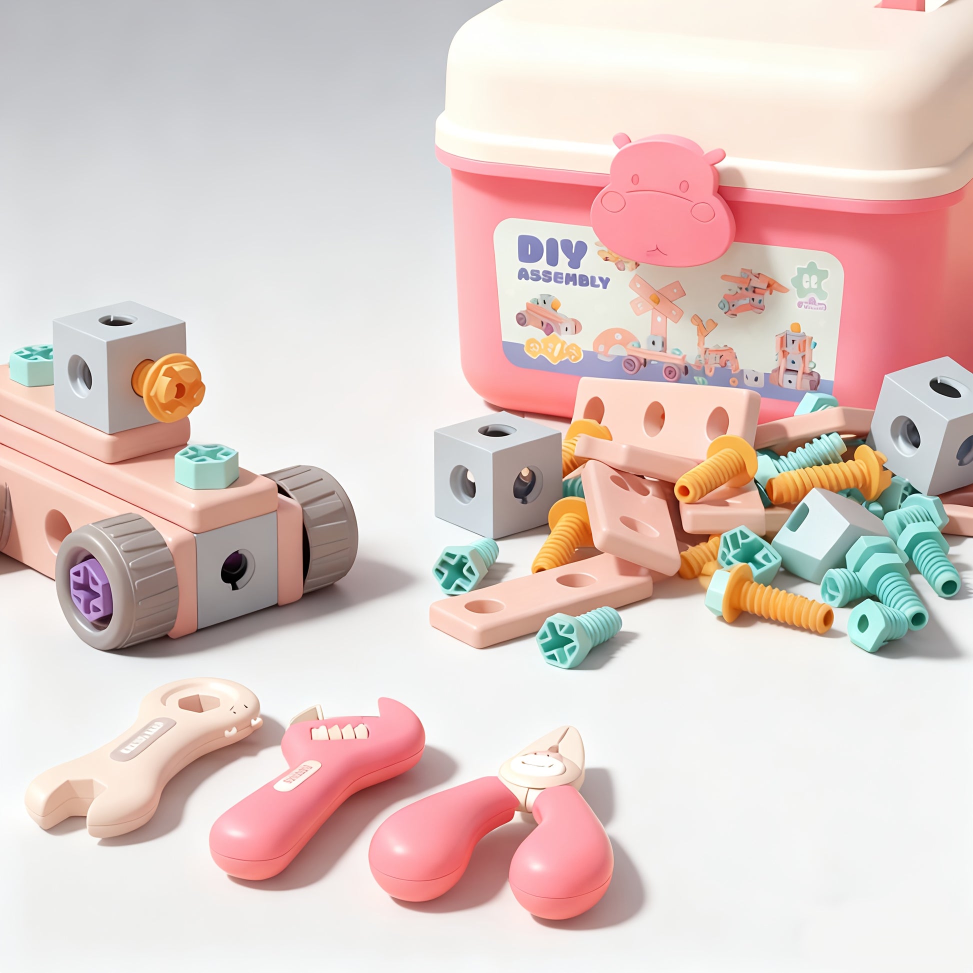 Kit de Ferramentas de Chave de Fenda para Brincadeira de Faz de Conta - Inclui Ferramentas de Desmontagem e Montagem, Parafusos e Kit de Reparo Simulado. Monte Livremente Diferentes Formas, Melhor Presente de Aniversário para Meninos, Presente de Halloween e Natal!