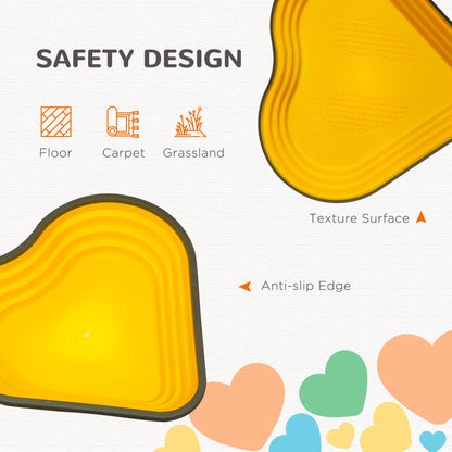 Stepping Stones Kids, 11 pedras de equilíbrio para crianças, pedras de rio empilháveis antiderrapantes em forma de coração, brinquedo sensorial para equilíbrio e habilidades motoras, pistas de obstáculos para uso interno e externo