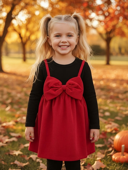 Discover the Charming Velvet Bow Dress for kids. Perfect for winter festivities, combining comfort, style, and practicality. Shop now at Toosly.