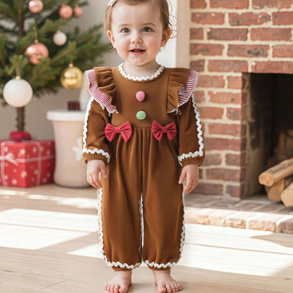 Discover the Charming Holiday Romper for Baby Girls. Soft, cozy, and perfect for festive moments. Ideal for 0-18 months.