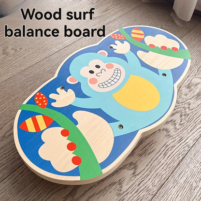 Placa de Equilíbrio de Madeira para Treino Sensorial de Equilíbrio em Casa - Equipamento Esportivo Interno