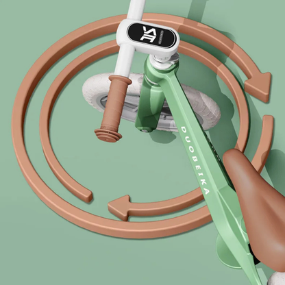 12” inflatable tire balance bike for kids. Lightweight, durable, and pedal-free—perfect for learning balance, coordination, and confidence outdoors.