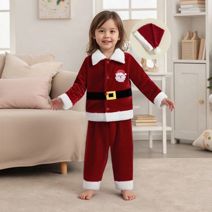 Discover the Festive Santa Outfit for kids, offering comfort, style, and easy care. Perfect for joyful holiday moments.