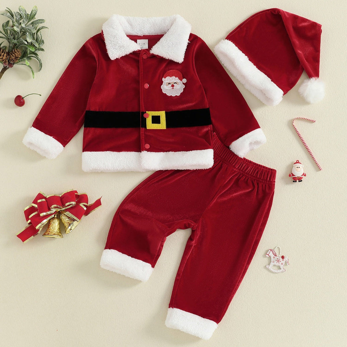 Discover the Festive Santa Outfit for kids, offering comfort, style, and easy care. Perfect for joyful holiday moments.