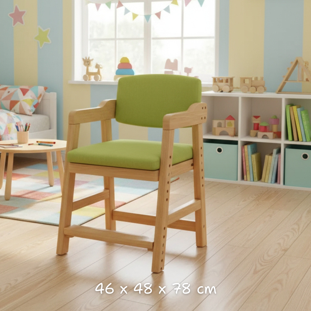 Adjustable montessori wooden kids chair for dining and study. Safe, ergonomic, and durable design that grows with your child in comfort and style.