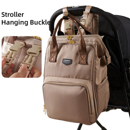Spacious waterproof diaper backpack for moms and dads. Stylish, durable, and perfect for travel and everyday baby care.