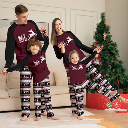 Cute Christmas deer family pajamas. Soft pullover set for parents and kids, perfect for holiday photos, cozy nights, and festive family traditions.