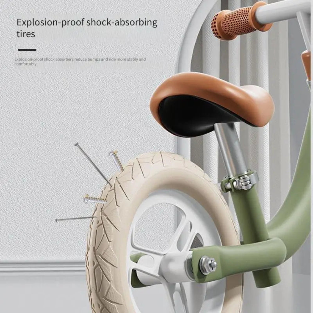 12” pedal-free balance bike for kids ages 1–6. Lightweight, durable, and safe—build balance, coordination, and confidence with every ride.