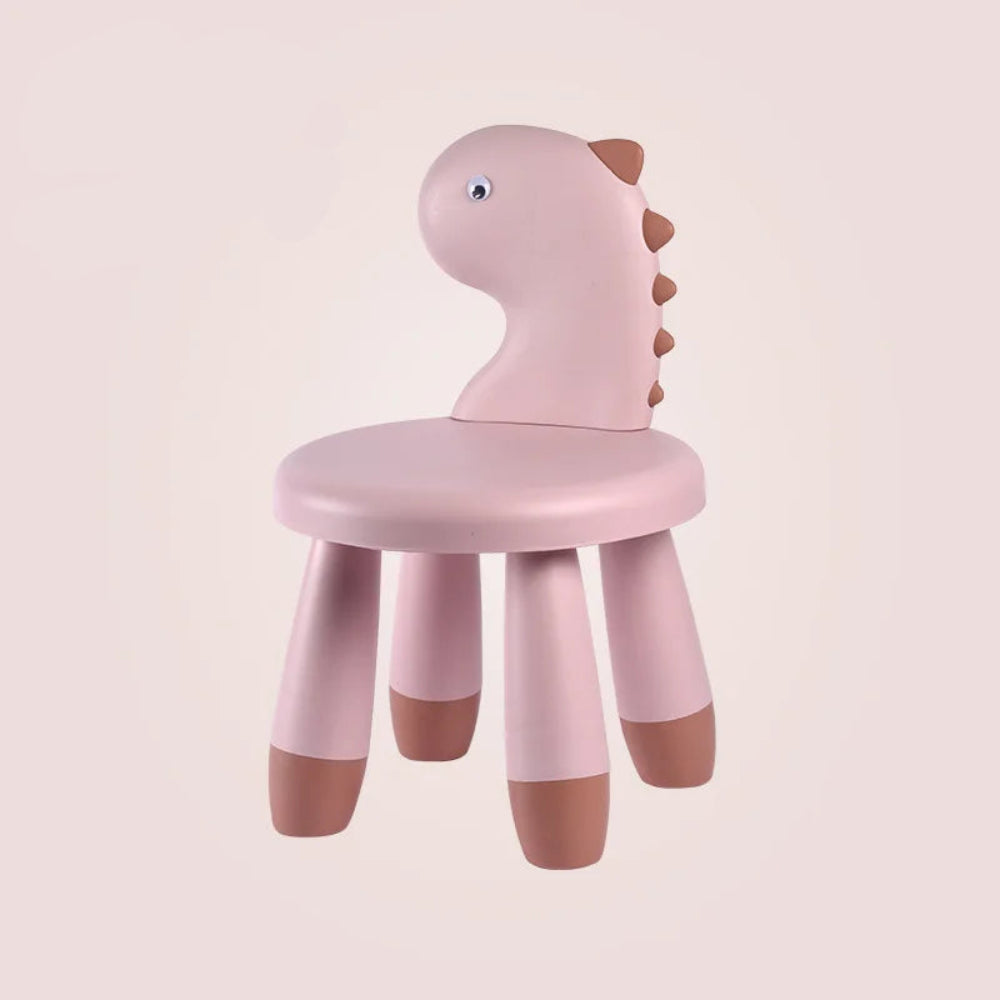 Cute dinosaur kids chair with Nordic design. Safe, durable, and non-slip seat that adds comfort, fun, and style to any play or study space.
