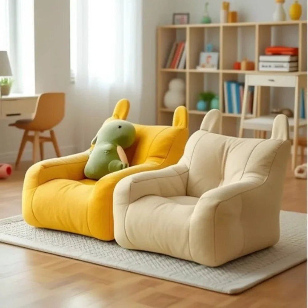 Cute montessori bear kids sofa chair. Soft, safe, and comfy seating for reading or playtime — perfect for cozy bedrooms, nurseries, and play corners.