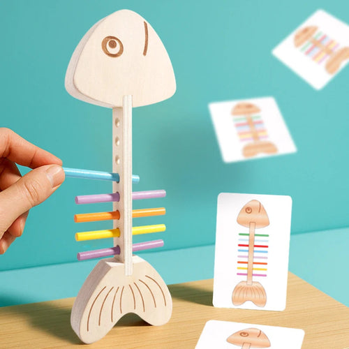 Montessori wooden balance game for kids. Safe, colorful, and educational toy that builds focus, coordination, and fine motor skills.