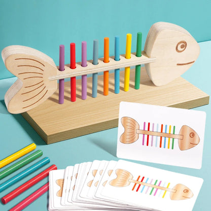 Montessori wooden balance game for kids. Safe, colorful, and educational toy that builds focus, coordination, and fine motor skills.