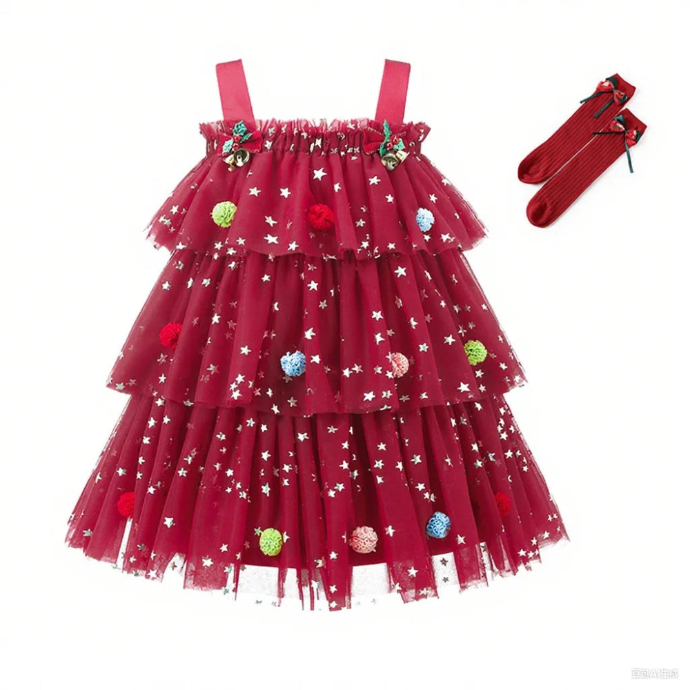 Adorable Christmas tree tutu dress for girls. Soft, festive, and comfy — perfect for holiday parties, photos, and magical family moments.