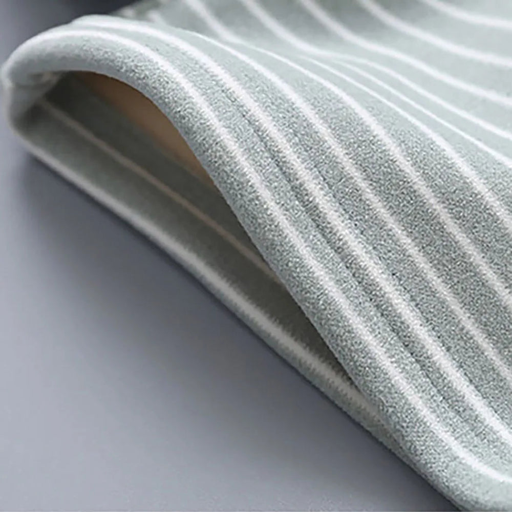 Warm plush-lined striped pajamas for kids. Soft, cozy, and perfect for autumn and winter nights — comfort for sweet dreams every day.