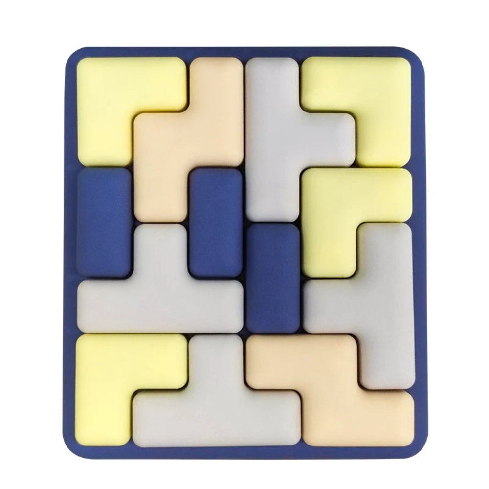 Soft silicone sensory puzzle toy for kids. Safe, fun, and educational tangram that boosts focus, logic, and relaxation through play.