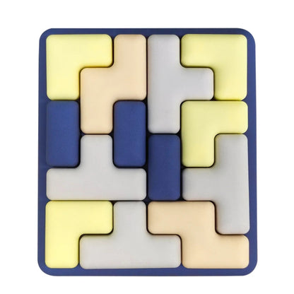 Soft silicone sensory puzzle toy for kids. Safe, fun, and educational tangram that boosts focus, logic, and relaxation through play.