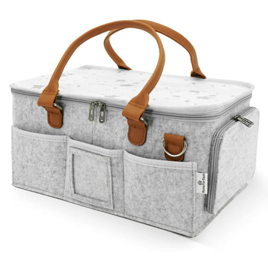 Spacious waterproof diaper storage bag. Lightweight, durable, and perfect for home, travel, or organizing baby essentials with ease.